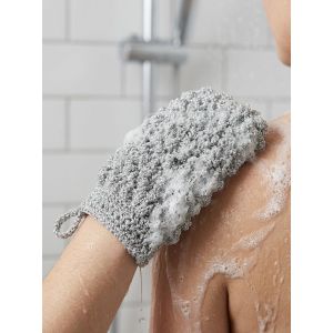 Handmade Gant Kessa Exfoliant Premium Gris Argent – Gommage Corps Profond – Élimine Peaux Mortes – Peau Douce & Lisse – Réutilisable Hammam Maison