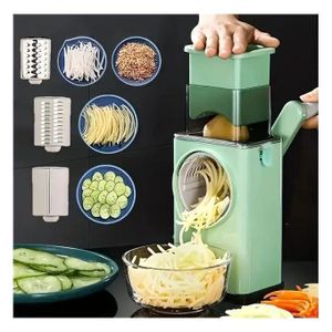 Coupe-Légumes Multifonction Manuel 4 en 1 – Trancheuse, Râpe et Mandoline à Manivelle