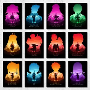 Colorful Anime Characters Wallpaper Collection 11, 12 Poster A5