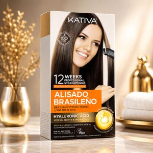 Kativa Professional Kit de Lissage Brésilien Professionnel – Cheveux Lisses jusqu'à 12 Semaines