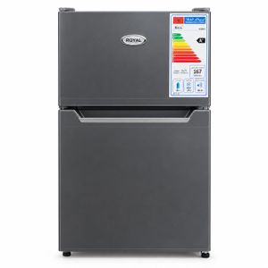 Royal R100S Réfrigérateur 2 Portes 86L – Congélateur 25L – Classe A+ – Silver