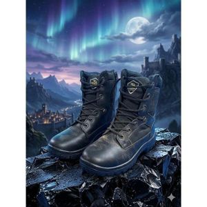 Bottes Tactiques de Sécurité Professionnelles - Chaussures de Combat Robustes et Antidérapantes - Idéales pour Sécurité, Randonnée et Travail Industriel - Haute Résistance