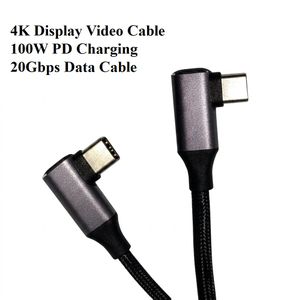 USB-C Pro cable, 90-degree angle: 100W, 4K, 20Gbps – 1m.