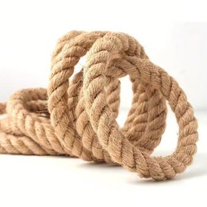 Corde de Jute Naturelle 30mm Épaisse (50m) – Gros Diamètre pour Décoration, Garde-Corps Escalier, Aménagement Jardin, CrossFit & Artisanat Handmade