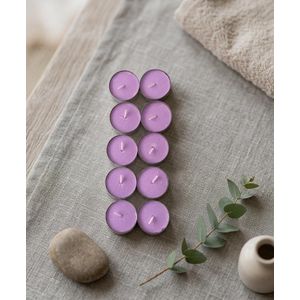 Pack de 10 Bougies Chauffe-Plat Parfumées - Cire Naturelle Terracotta - Parfum Cannelle et Parfum Lavande