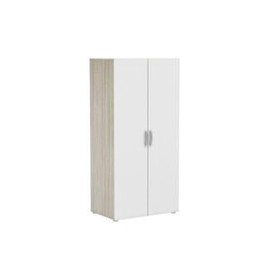 Kitea Armoire NANO 3 étagères Et Penderie - Blanc