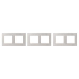 SIMON Plaque Double 24 Aluminium - Lot de 3