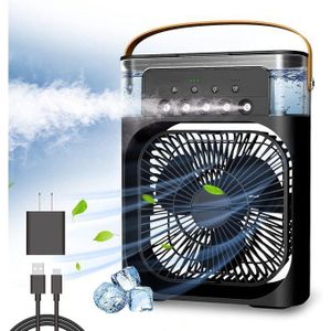 Mini Climatiseur Portable USB avec Réservoir d’Eau - Ventilateur Refroidisseur d’Air 3 Vitesses - Humidificateur et Brumisateur