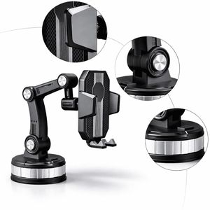 Support Smartphone pour Voiture Multifonction – Rotation 360° – Installation dans Porte-Gobelet – Bras Ajustable – Maintien Sécurisé