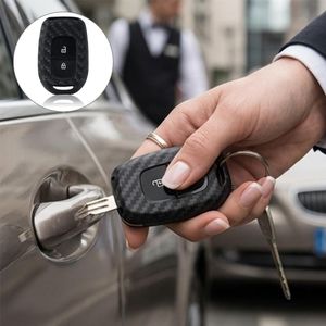 Coque de protection pour clé de voiture en fibre de carbone compatible Kia