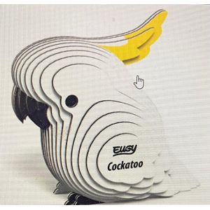 Eug Modèle en bois éducatif d'animaux en 3D pour enfants /Cacatoès
