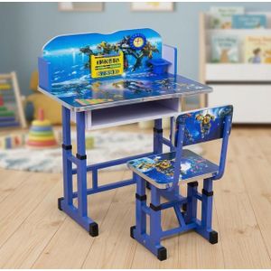 Bureau pour Enfant Ajustable Thème Transformers / Robots avec Chaise - Bleu