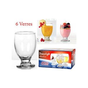 6 Verres 300 ml - Verre transparent