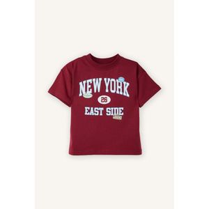 Defacto تيشيرت بيبي أولاد نص كم مطبوع اوفر سايز