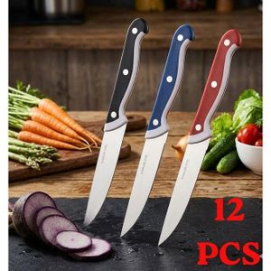 Ensemble Couteaux Cuisine 12 PCS – Multi-Usage Viande Légumes Pain