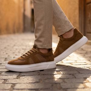 D'Urbano Maglia 303 : Espadrille en Cuir Daim Homme Tabac