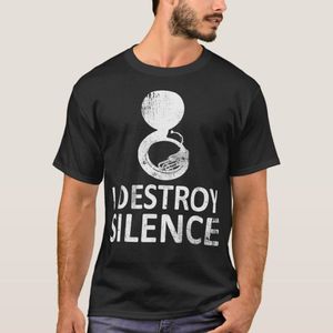 I Destroy Silence Funny Sousaphone Players T-Shirt