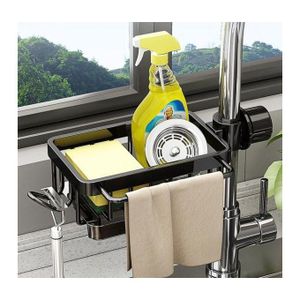 Support de Rangement Évier Cuisine Multifonction – Organisateur avec Porte Éponge et Crochet
