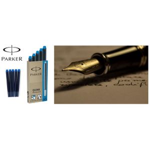 Parker Quink: Cartouches pour stylo à plume Parker encre bleu royal Parker  Quink en Etui de 5 : : Fournitures de bureau