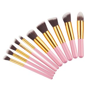 10 pinceaux de  make up maquillage professionnel pour teint et correcteur