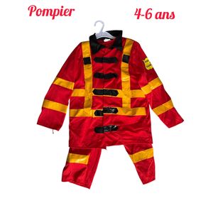 Costume Pompier Enfant – déguisement pompier - 4-6 ans