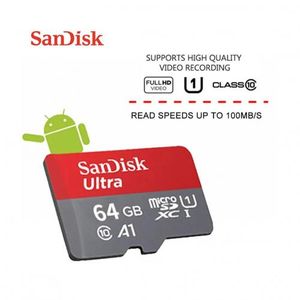 Carte Micro SDXC Sandisk Ultra UHS-1 U1 64GB - 100MB/s + Adaptateur SD