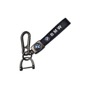 Porte-clés métal tresse en cuir pour Voiture Bmw