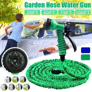 Tuyau D'arrosage Extensible Élastique 30m Vert Avec Pistolet Jardin et  Voiture