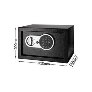خزنة بقفل ومفتاحين، مع رمز PIN تثبيتات جدارية وعلى الأرض 31 × 20 × 20 سم