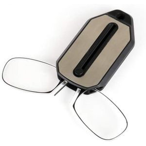 Lunettes de lecture sans branches, monture noire et étui porte-clés, lunettes de lecture compactes et pliables, lunettes de poche