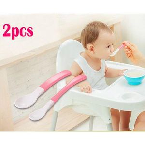 Cuillère d'apprentissage ergonomique pour bébé, rose, pour une prise en main facile