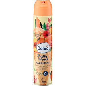 Balea Laque Pretty Peach – Fixation Forte & Flexible – Parfum Pêche-Papaye + Protection UV (300 ml)