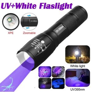 مصباح UV قابل لإعادة الشحن مع خاصية التركيز (Zoom) – مصباح يدوي فوق بنفسجي لكشف البول والعقارب والبقع
