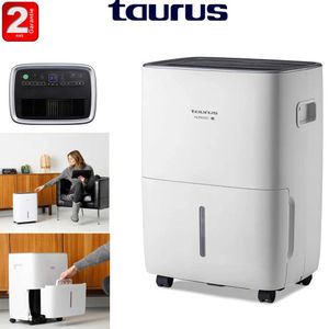 Taurus Déshumidificateur Pleasant Unique de 460W, 3 vitesses, réservoir 30L/24h, pour surface max 60 m², minuterie