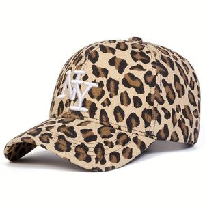 NY Casquette de Baseball Homme Léopard – Casquette Réglable Tendance, Style Décontracté pour Voyage, Plage et Activités Extérieures