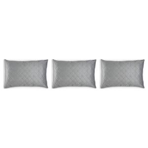 Lot de 3 - Coussin de Dos Matelassé - Confort et Décoration - Pour Salon et Chambre - Gris 60x90cm