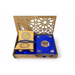 Coffret Cadeau Islamique de Luxe – Coran, Repose-Coran en Bois et Tasbih