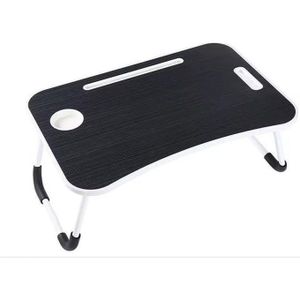 Table pliante en bois pour ordinateur portable sur canapé ou lit Plateau de travail polyvalent pour petit-déjeuner et lecture, table d'ordinateur portable