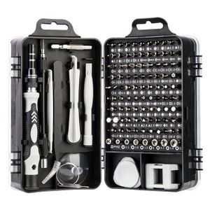 Kit de tournevis de précision magnétique 115 en 1 pour la réparation d'ordinateurs, PC, montres et 