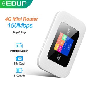 Edup Mini Routeur 4G LTE Portable WiFi Hot Pots porte Carte Sim