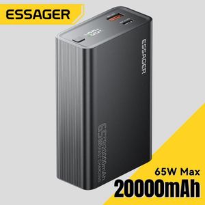 ESSAGER Power Bank 20000mAh 65W Charge Rapide PD pour Smartphones et Ordinateurs Portables