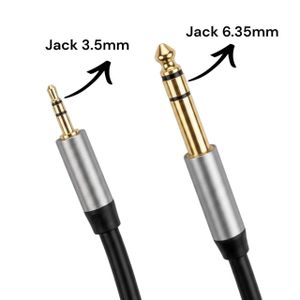 1.5M 3.5mm to 6.35mm audio adapter cable