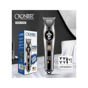 Tondeuse professionnelle sans fil Cronier CR-9090, moteur puissant, lames inox, autonomie 110 min, idéale barbe & cheveux