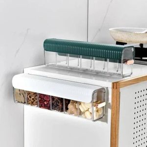 Organisateur Mural à Tiroir en Plastique Transparent - Boîte de Rangement avec Séparateurs Amovibles - Fixation Adhésive sans Perçage - Pour Sous-vêtements, Chaussettes, Câbles et Bureau
