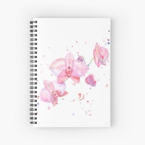 Orchid flowers in watercolor Spiral Notebook Bloc note