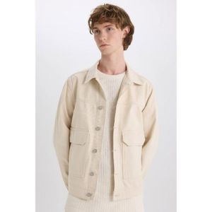 Defacto Veste Homme coupe slim en coton - Beige - B8155AX.