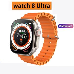 Montre connectee serie 8 ultra waterproof - bracelet Orange OU