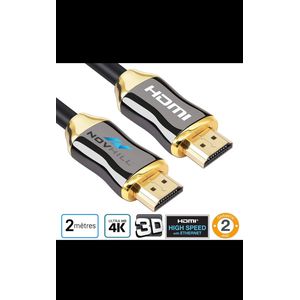 Novhill Cable HDMI 4k, 2 Mètres 60Hz professionnel ultra HD 2160p