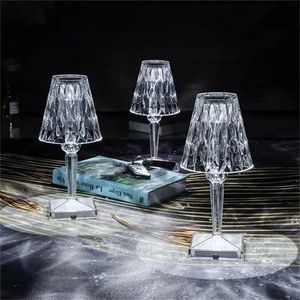 Lampe de Table en Cristal à Commande Tactile