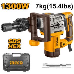Ingco MARTEAU BURINEUR 6KG 1300W + 2 BURINS